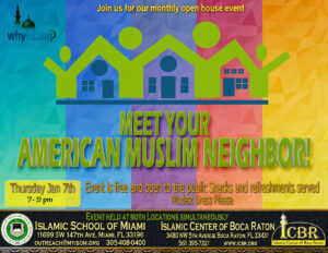 Open House Meet your Muslim Neighbore Jan 2016