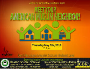 Open House  Meet your Muslim Neighbore May 2016