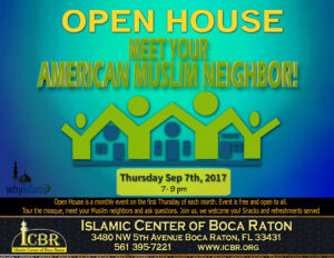 Open House Meet your Muslim Neighbore Sep 2017